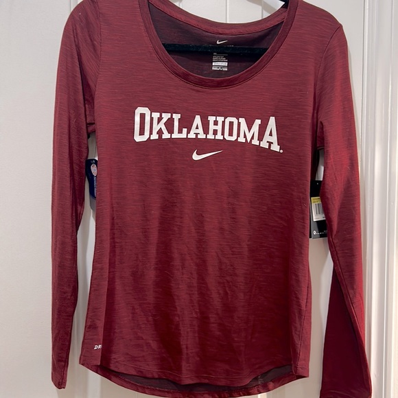 NWT NIKE Oklahoma Sooners Dri-fit long sleeve tee shirt. Size small - Picture 4 of 14